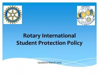 Rotary International Student Protection Policy