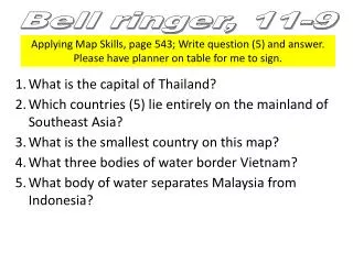 What is the capital of Thailand?