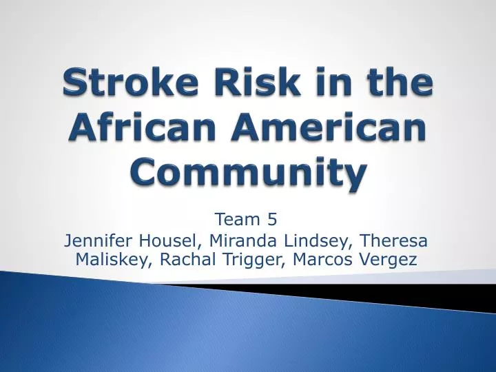 stroke risk in the african american community