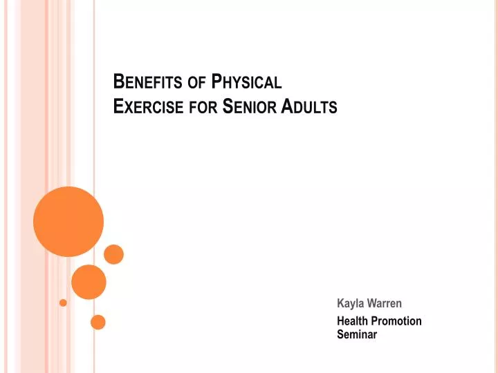 benefits of physical exercise for senior adults