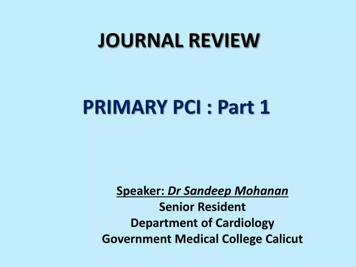 primary pci part 1