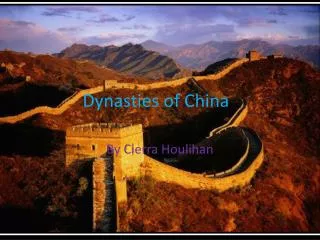 Dynasties of China