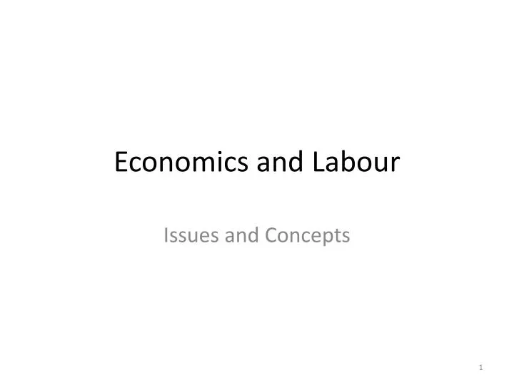 economics and labour