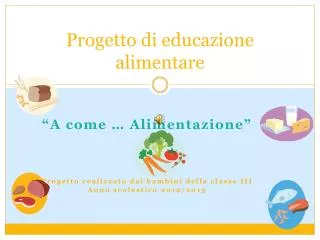 Progetto di educazione alimentare