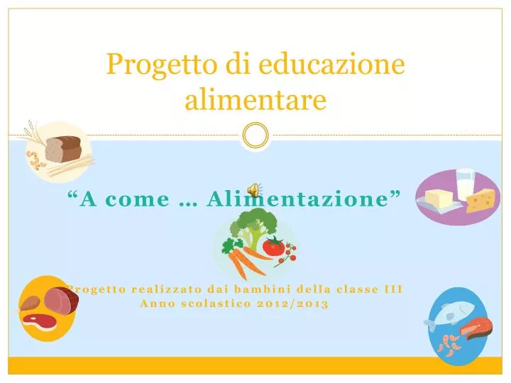 progetto di educazione alimentare