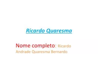 ricardo quaresma