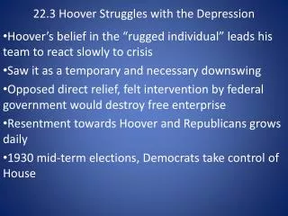 22.3 Hoover Struggles with the Depression