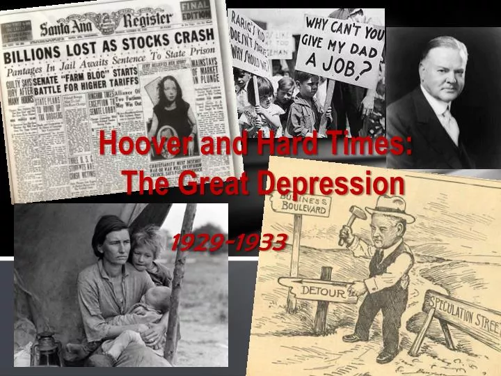 hoover and hard times the great depression