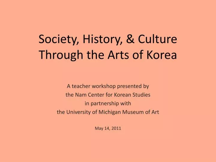 society history culture through the arts of korea