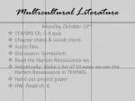 Multicultural Literature - slide 1