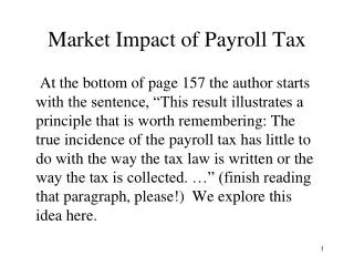 Market Impact of Payroll Tax