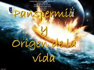 Panspermia y Origen de la vida