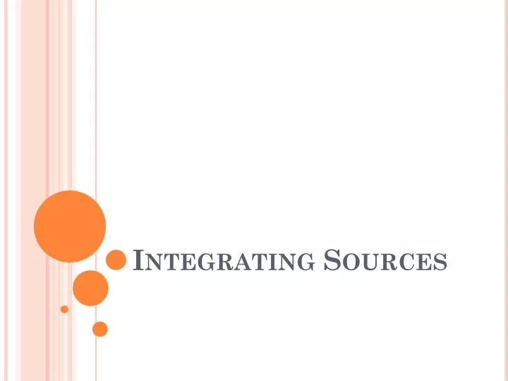 integrating sources