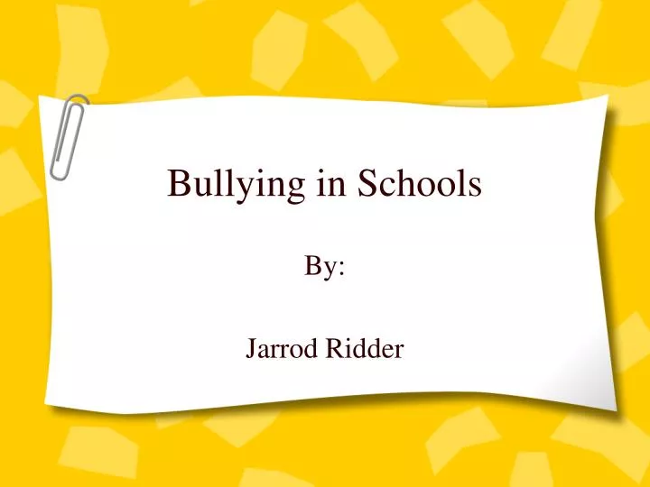 bullying in schools