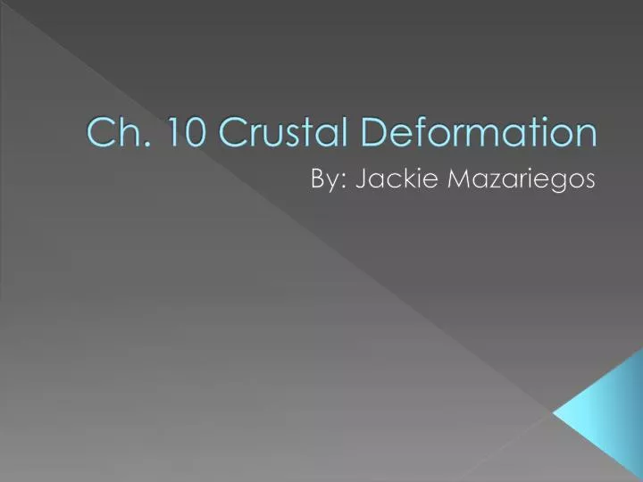 ch 10 crustal deformation
