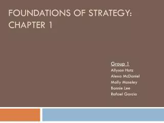 Foundations of Strategy: Chapter 1
