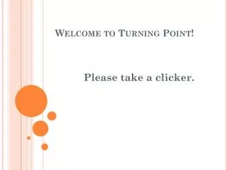 Welcome to Turning Point!