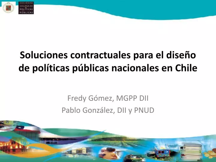 soluciones contractuales para el dise o de pol ticas p blicas nacionales en chile