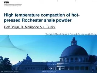 High temperature compaction of hot-pressed Rochester shale powder