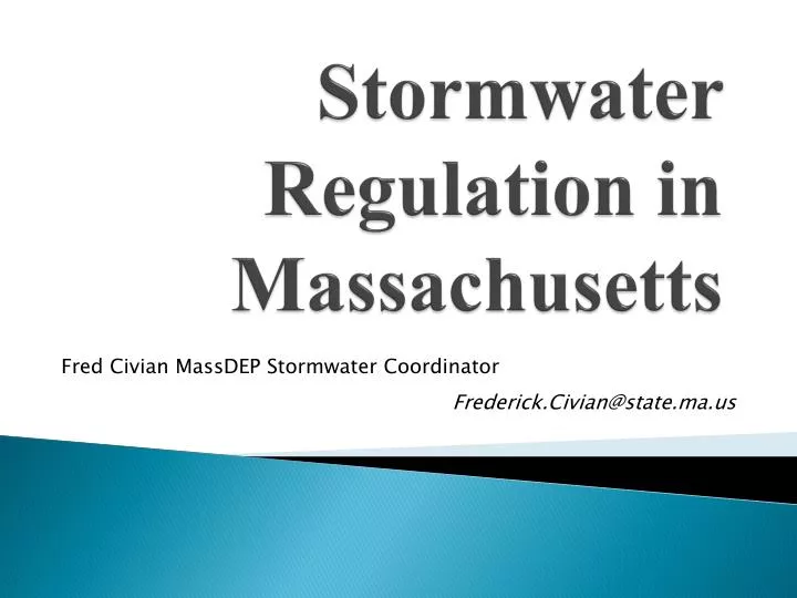 stormwater regulation in massachusetts