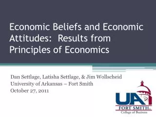 Economic Beliefs and Economic Attitudes: Results from Principles of Economics