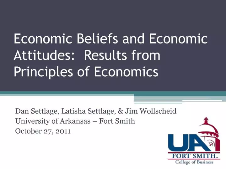 economic beliefs and economic attitudes results from principles of economics