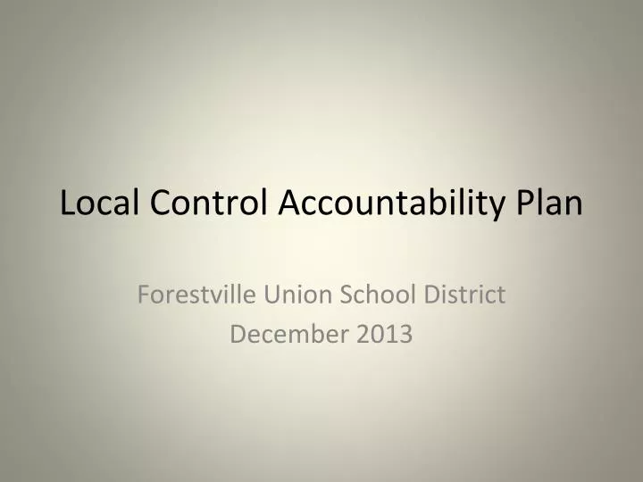 local control accountability plan