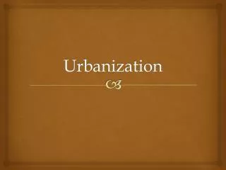 urbanization