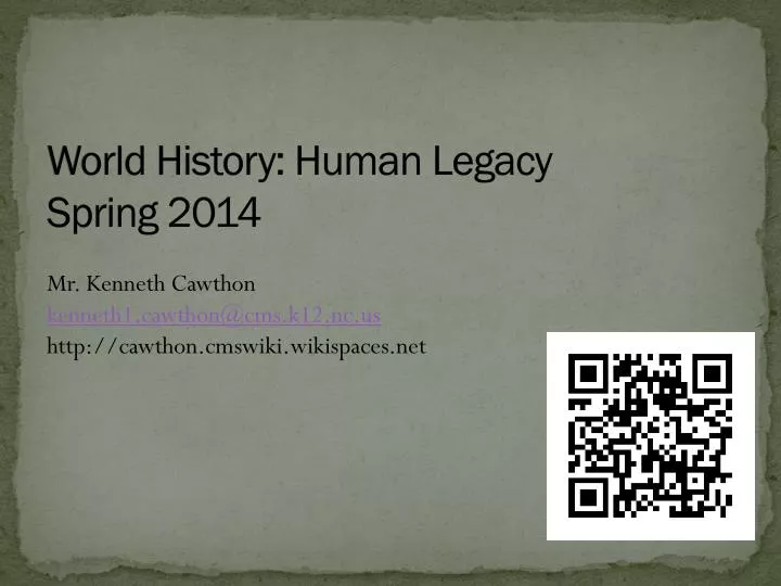 world history human legacy spring 2014