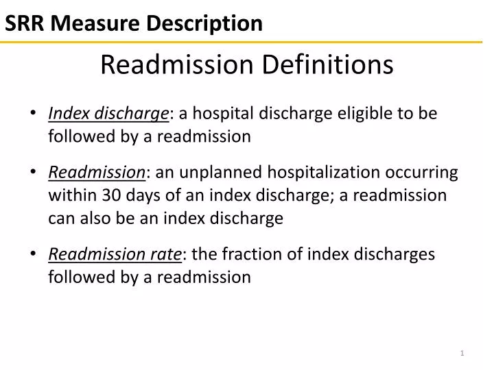 srr measure description