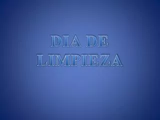 dia de limpieza
