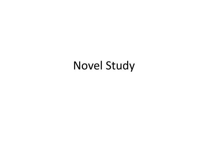 novel study