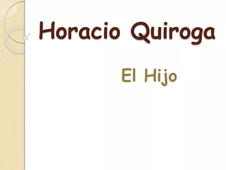 horacio quiroga