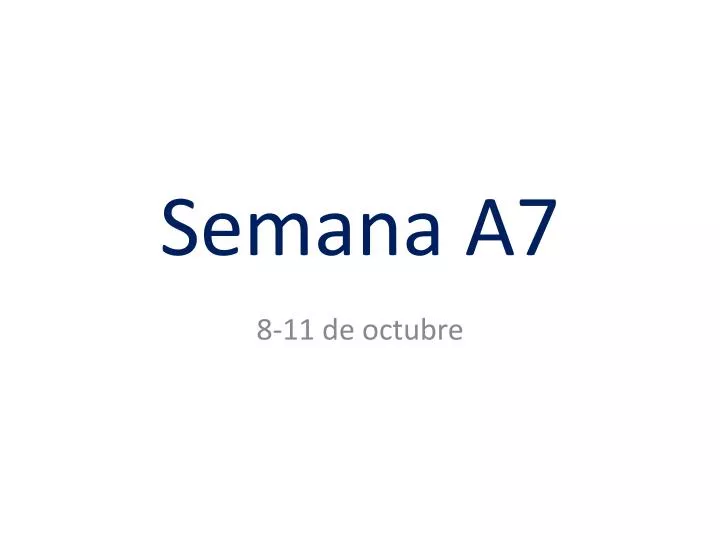 semana a7