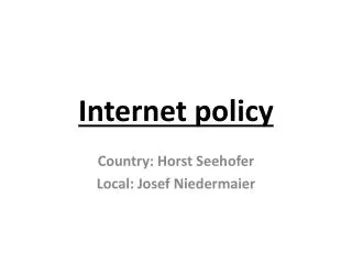 Internet policy