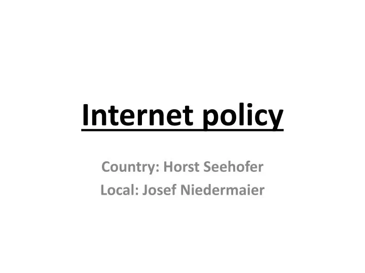 internet policy