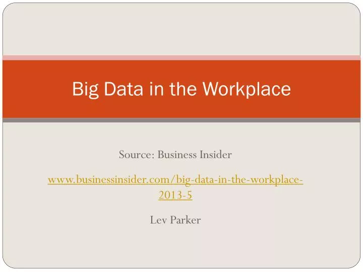 big data in the workplace