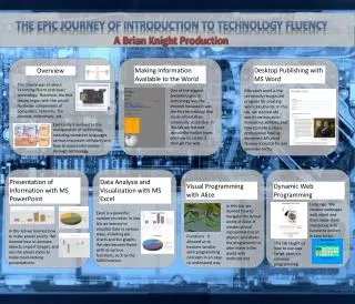 The Epic journey of Introduction to technology Fluency