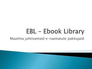 EBL – Ebook Library