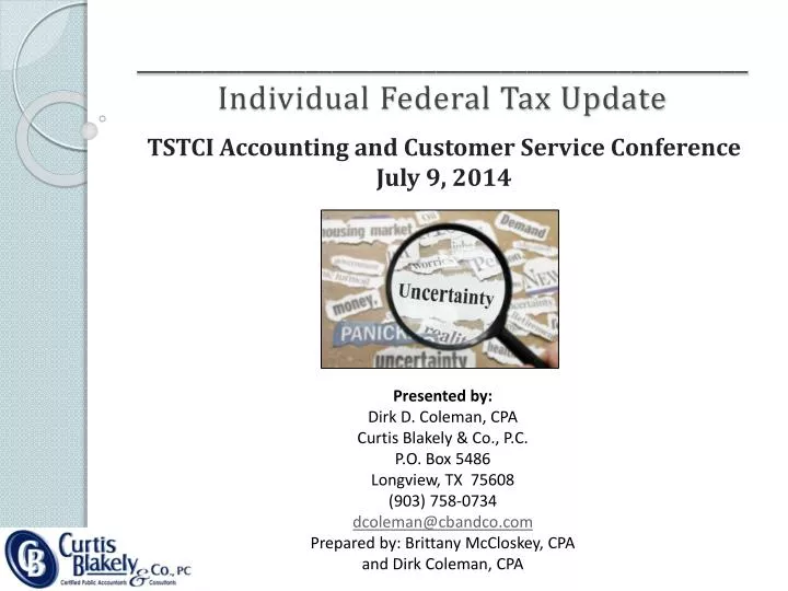 individual federal tax update