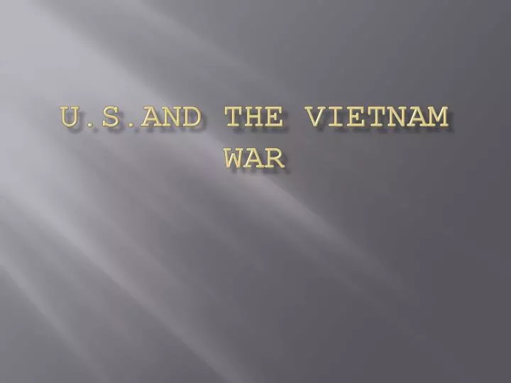 u s and the vietnam war