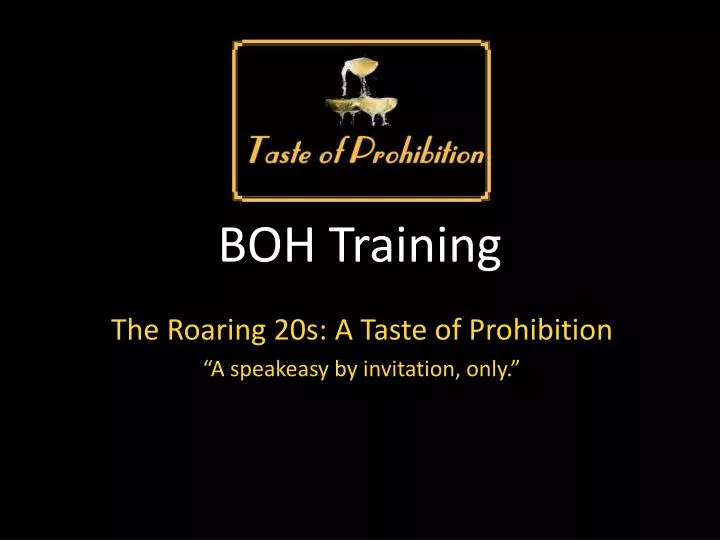 boh training