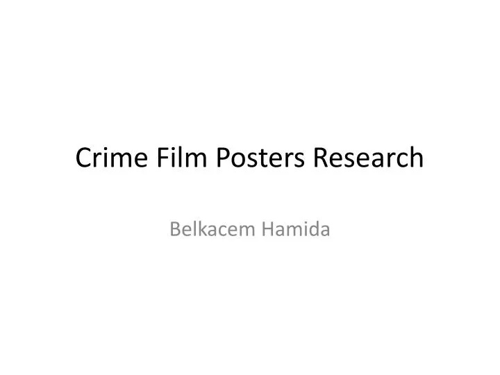 crime film posters research