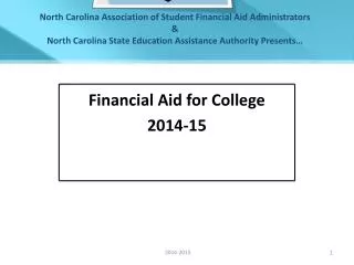 Financial Aid for College 2014-15
