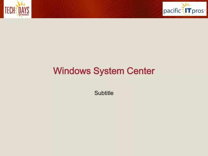windows system center