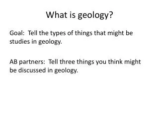 What is geology?