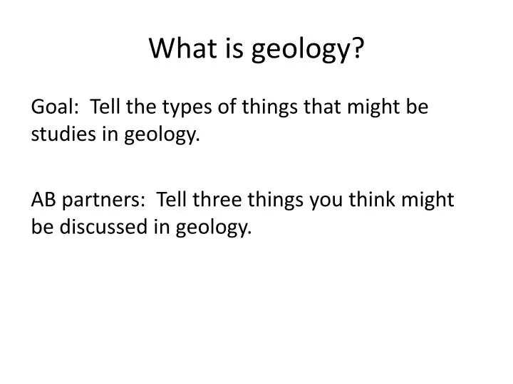 what is geology