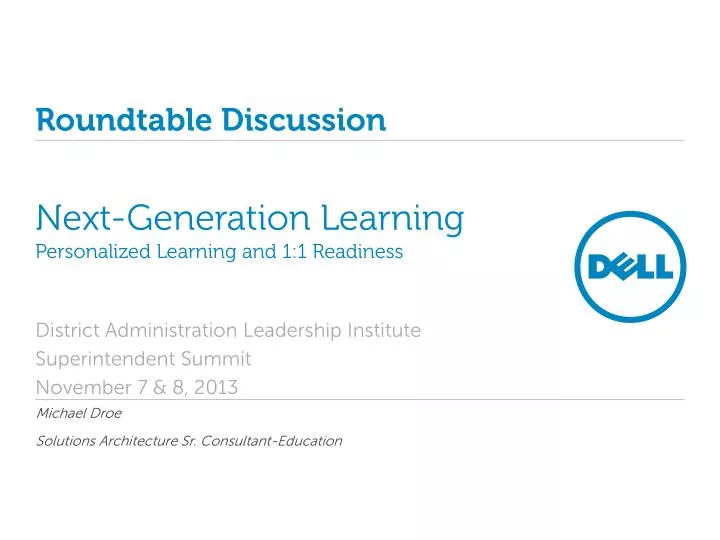 next generation learning personalized learning and 1 1 readiness