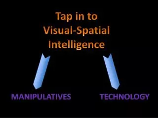 Tap in to Visual-Spatial Intelligence