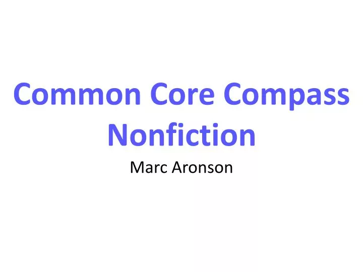 common core compass nonfiction